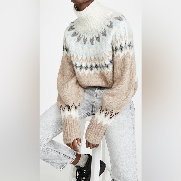 Rag & Bone Fran Fair Isle Turtleneck Sweater